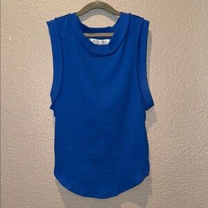 We The Free Royal Blue Ribbed Muscle Tank